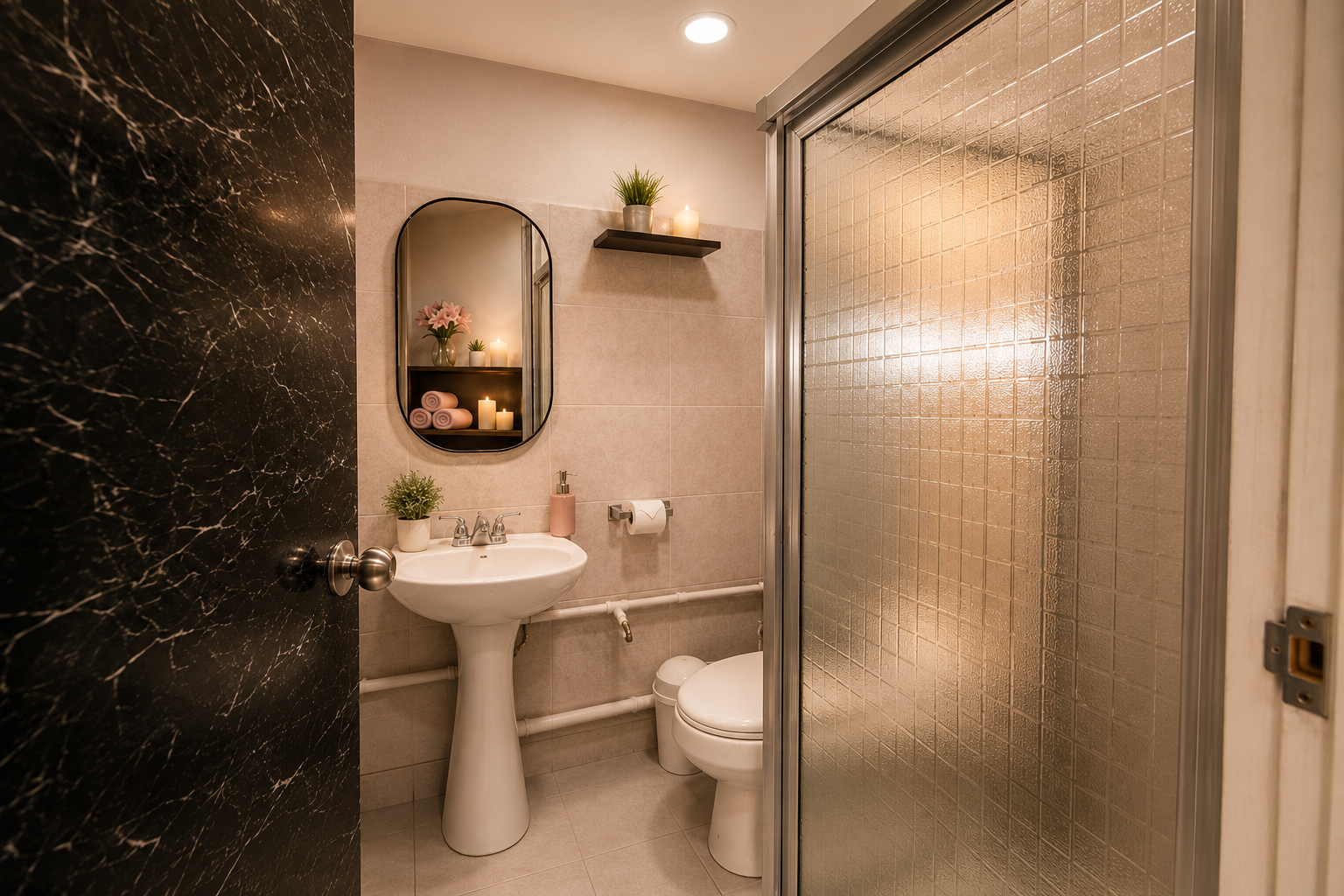 Baño con regadera en AMM Arte Spa